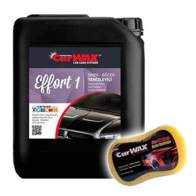 Sinek ve Reçine Temizleyici |CARWAX EFFORT 1 - Araç Dış Yüzey Temizleyici 5 Kg UYGULAMA SÜNGERİ HEDİYE - 1